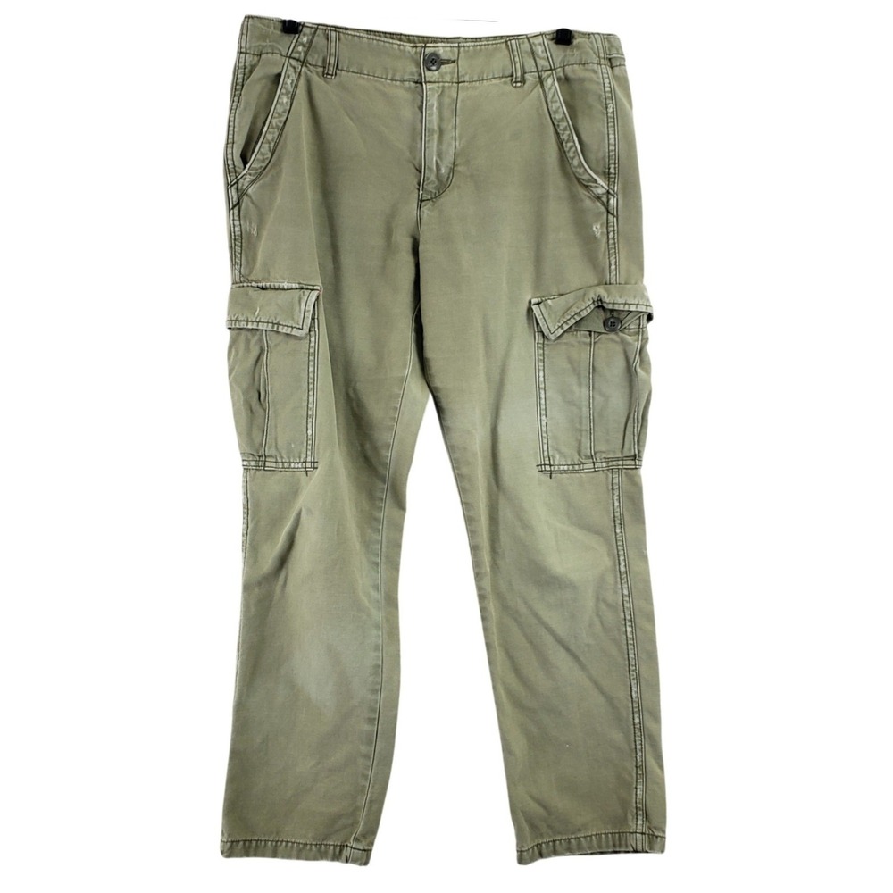 American Eagle Slouchy Skinny Cargo Pants Womens 6 Green Utility Gorpcore Y2K